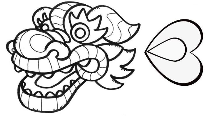 721x466 Chinese Dragon Outline