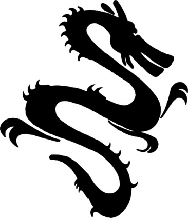 366x425 Dragon Chinese Style Black Amp White Free Vector 4vector