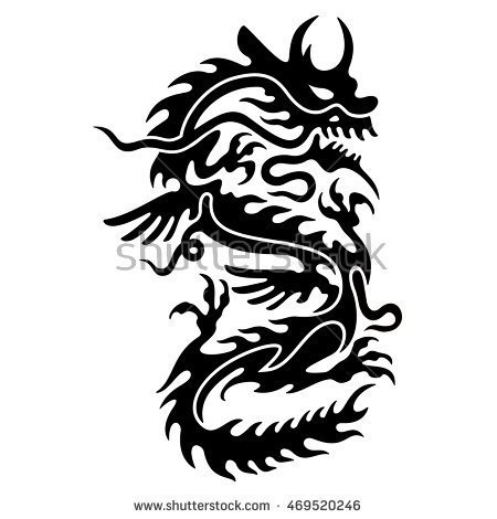 450x470 Most Beautiful Chinese Dragon Tattoos Designs