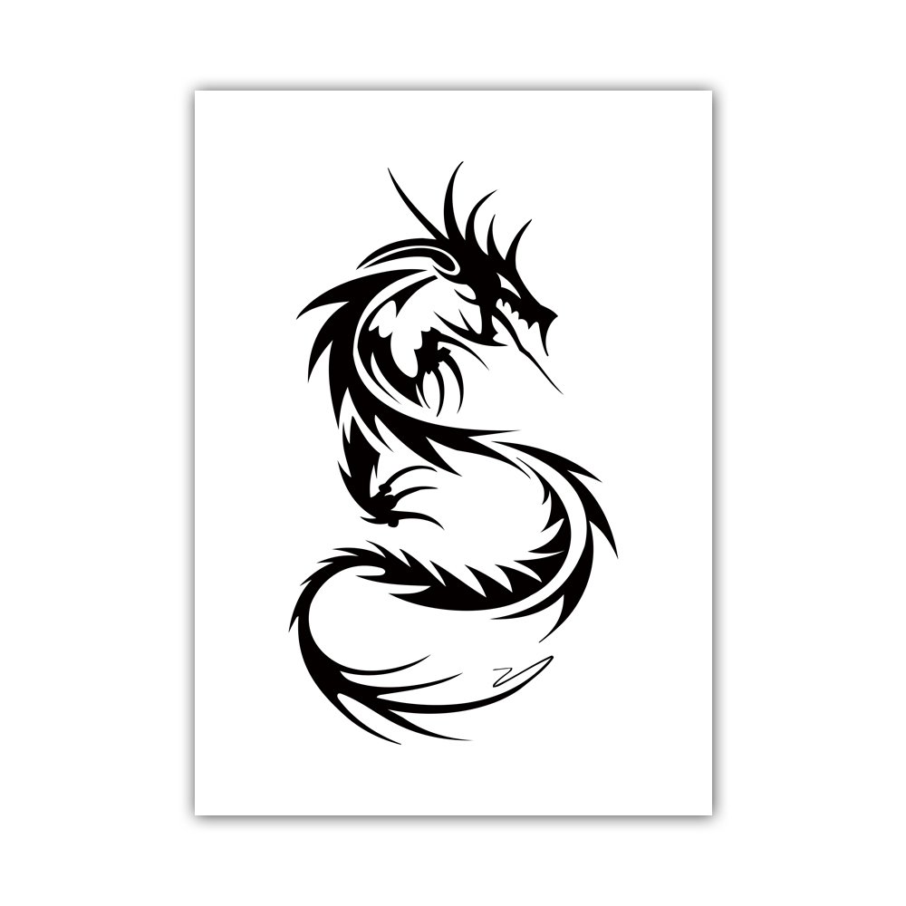 1000x1000 Simple Style Canvas Print Painting Poster Of Chinese Dragon