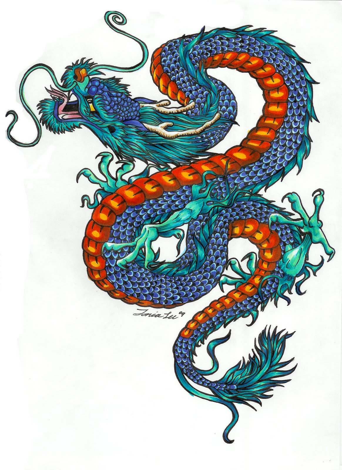 1164x1600 Color Dragon Tattoo Designs With Pictures Dragons, Googly Eyes