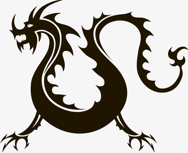 650x531 Silhouette Chinese Dragon Vector, Sketch, China, Vector