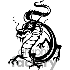 300x300 Chinese Dragon Clipart Black And White