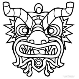 268x268 Chinese Mask Coloring Page Coloringcrewcom. Chinese Dragon Mask