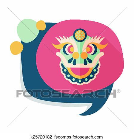 449x470 Clipart Of Chinese New Year Flat Icon With Long Shadow,eps10,the