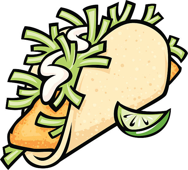 612x551 Fish Taco Clipart Cartoon