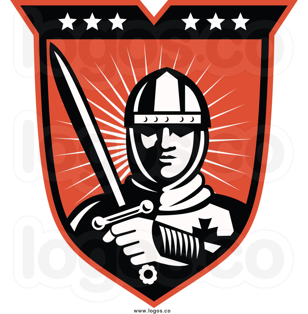 1024x1044 Royalty Free Cliprt Vector Logo Of Knight Crusader Holding