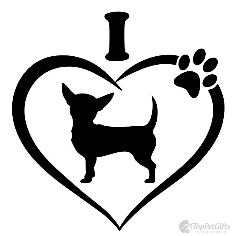 800x800 I Love My Chihuahua Decal