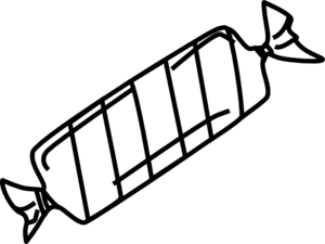 300x225 Candy Outline Clip Art