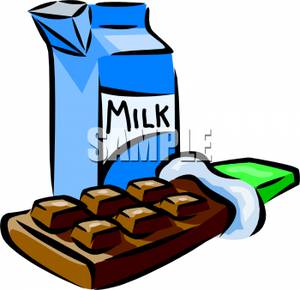 300x290 Chocolate Bar With A Carton Of Milk Clipart Image