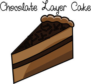 300x278 Slice Of Chocolate Cake Clipart