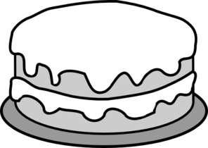 296x210 Chocolate Cake Clipart Black And White