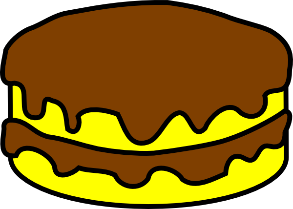 600x428 Yellow And Chocolate Cake Clip Art