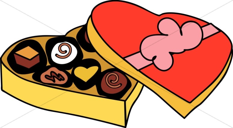776x428 Romantic Cartoon Box Of Chocolates Valentines Day Clipart
