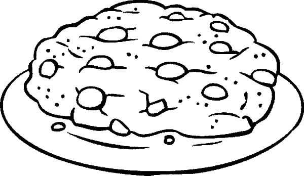 600x348 Cookie Decorated With Choco Chip Colouring Page Fun Colouring