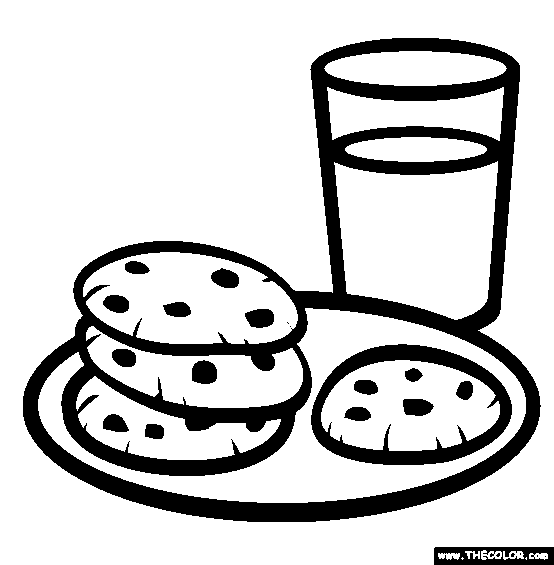 554x565 Milk And Cookies Online Coloring Page I Need This!