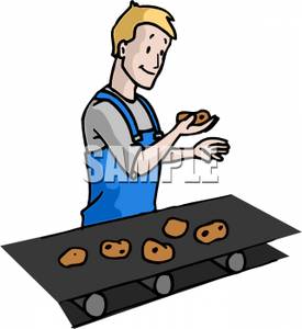 275x300 Worker Inspecting Chocolate Chip Cookies