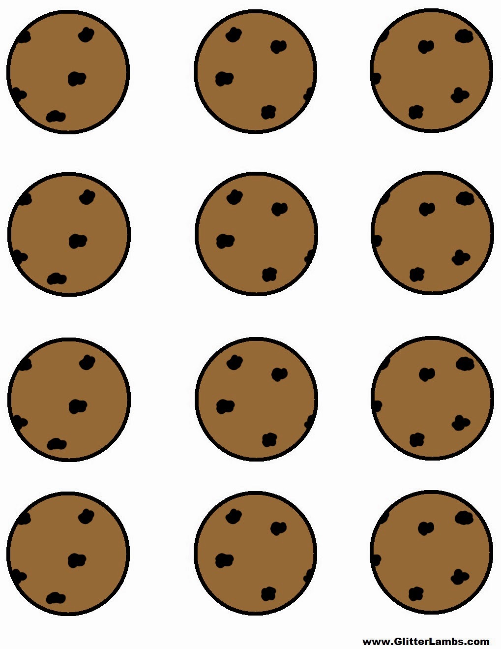 Chocolate Chip Cookies Coloring Pages
