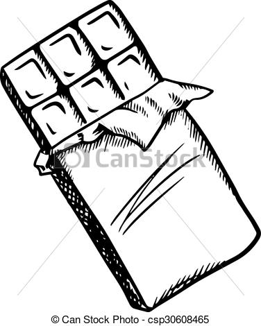 376x470 Chocolate Clipart Black And White