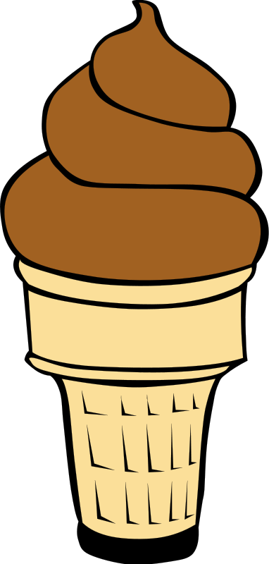 382x800 Free Chocolate Ice Cream In Cone Clip Art