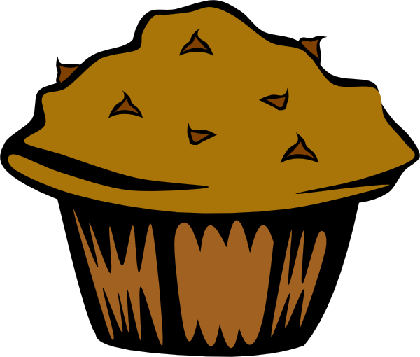 600x510 Double Chocolate Muffin Clip Art Free Vector 4vector