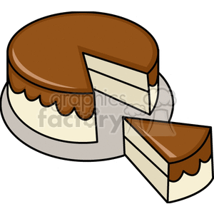 300x300 Chocolate Cake Clipart Sliced Cake