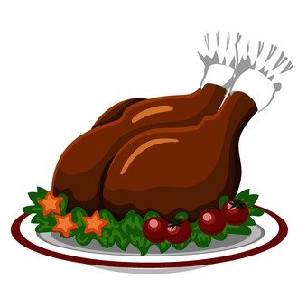 340x340 Free Silhouettes Chiken, Dinner, Party