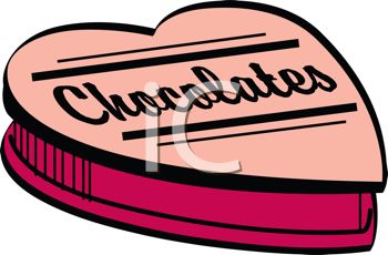 350x230 Picture Of A Heart Shaped Box Of Chocolates In A Vector Clip Art