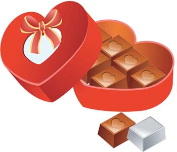 350x300 Box Of Chocolate Clipart