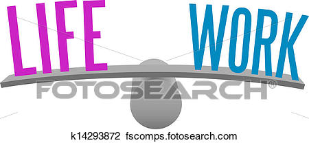 450x208 Clipart Of Balance Life And Work Decision Choice K14293872