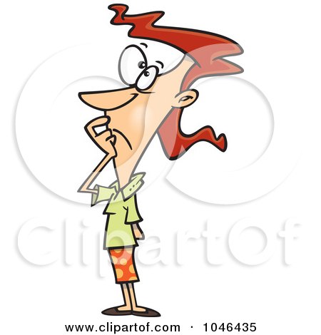 450x470 Royalty Free (Rf) Clip Art Illustration Of A Cartoon Girl Choosing