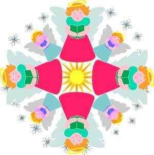 300x302 Christmas Pictures Clip Art Angels Choir Christmas Pictures