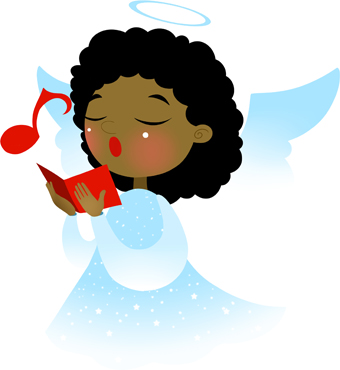 340x370 Angels Singing In Heaven Clipart