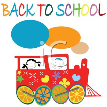 350x350 Royalty Free Clipart Image Back To School Text With Kids In
