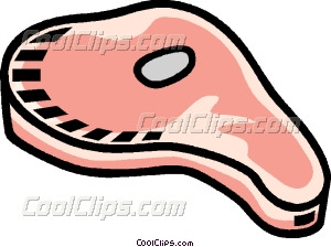 300x224 Pork Chop Vector Clip Art