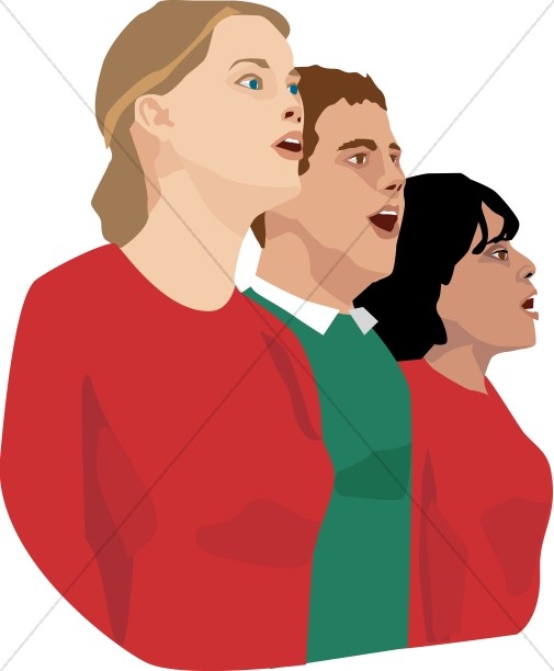 505x612 Christmas Choir Clipart