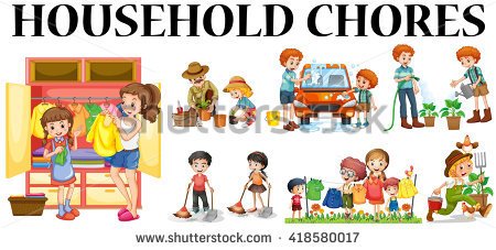 450x227 Clipart Household Chores