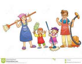 283x220 Family Doing Household Chores Clipart