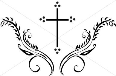 388x255 Black And White Cross Clip Art Craft Projects, Symbols Clipart