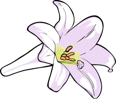 400x340 Easter Lily Clipart