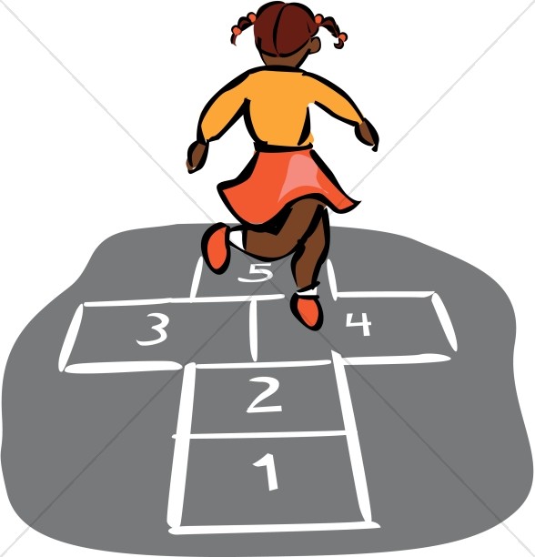 588x612 Hopscotch In Color Christian Education Clipart