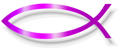 400x164 Image Purple Christian Fish Christian Fish Clip Art