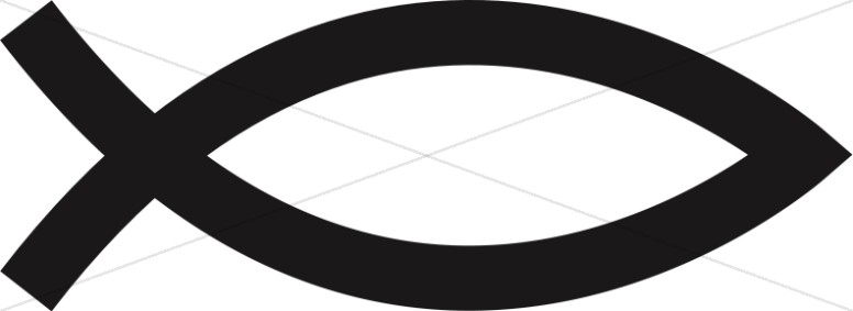 776x283 Simple Ixoye Christian Fish Clipart