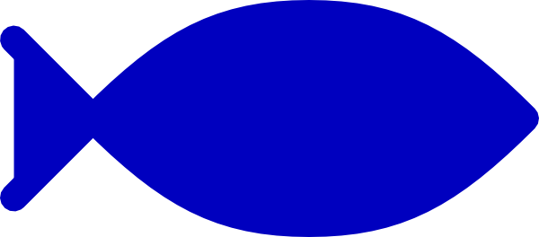 600x264 Blue Fish Clip Art