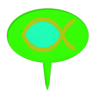 324x324 Christian Fish Symbol Cake Toppers Zazzle