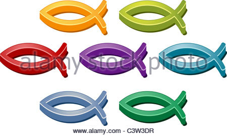 450x270 Jesus Fish Colorful Button Stock Vector Art Amp Illustration, Vector