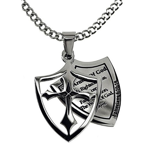 500x500 Shield Of Faith, Armor Of God Necklace, Ephesians 6 Christian