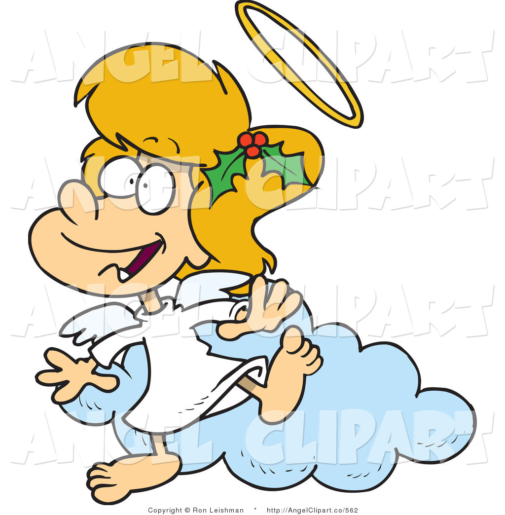 1024x1044 Clip Art Of A Blond Christmas Angel On A Cloud By Toonaday