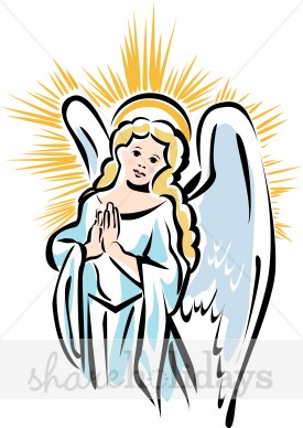 275x388 Golden Haired Angel Christmas Angel Clipart