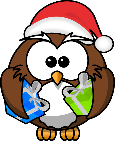 486x595 Owl Santa Clip Art